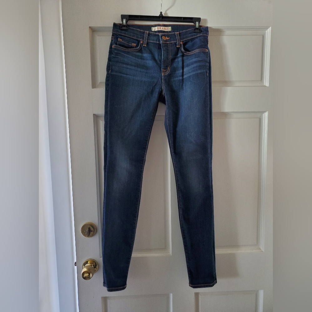 J Brand Skinny Leg Mid-Rise Jeans Dark Vintage Size 28